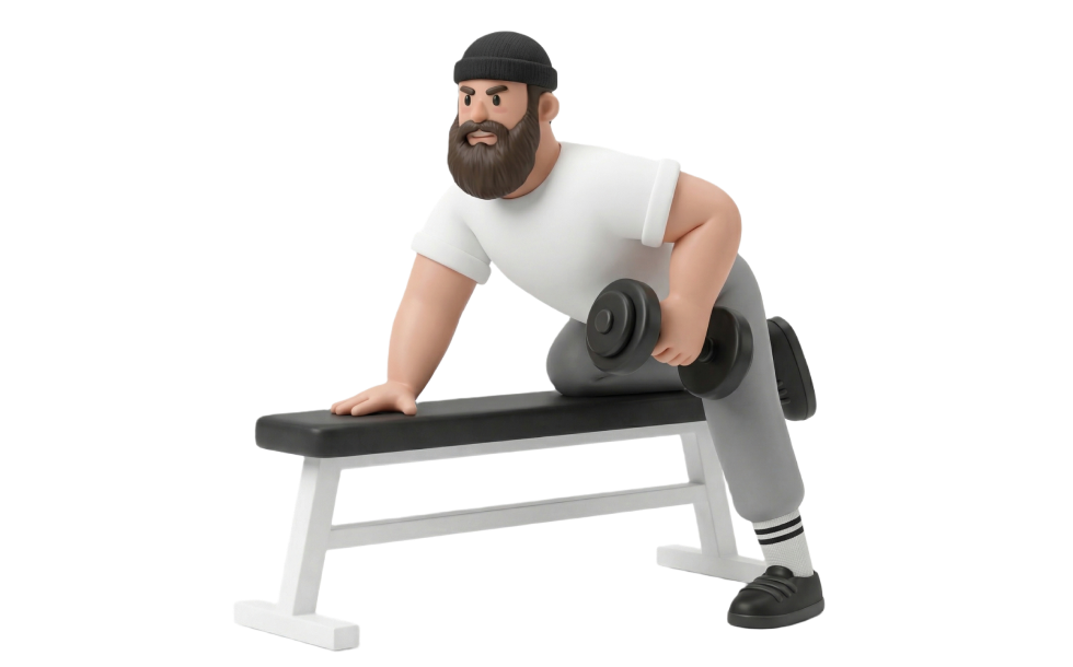 One-arm Dumbbell Row exercise image