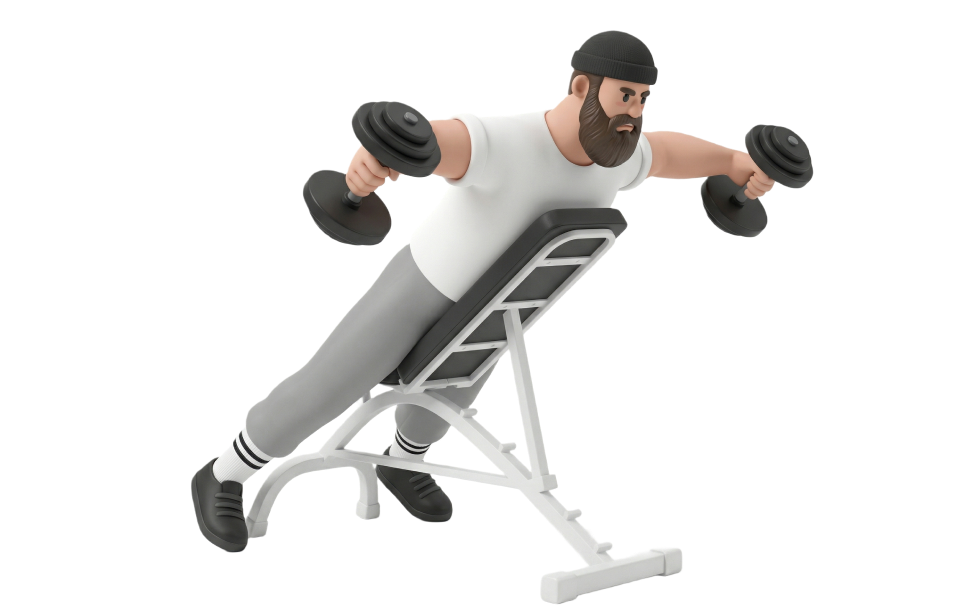 リバースフライの種目イメージ