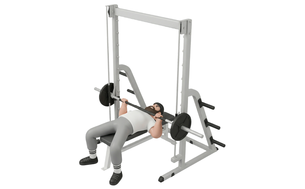 Smith Machine Bench Press exercise image