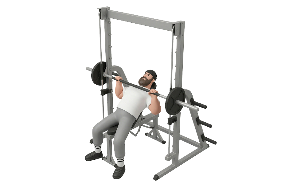 Smith Machine Incline Bench Press exercise image